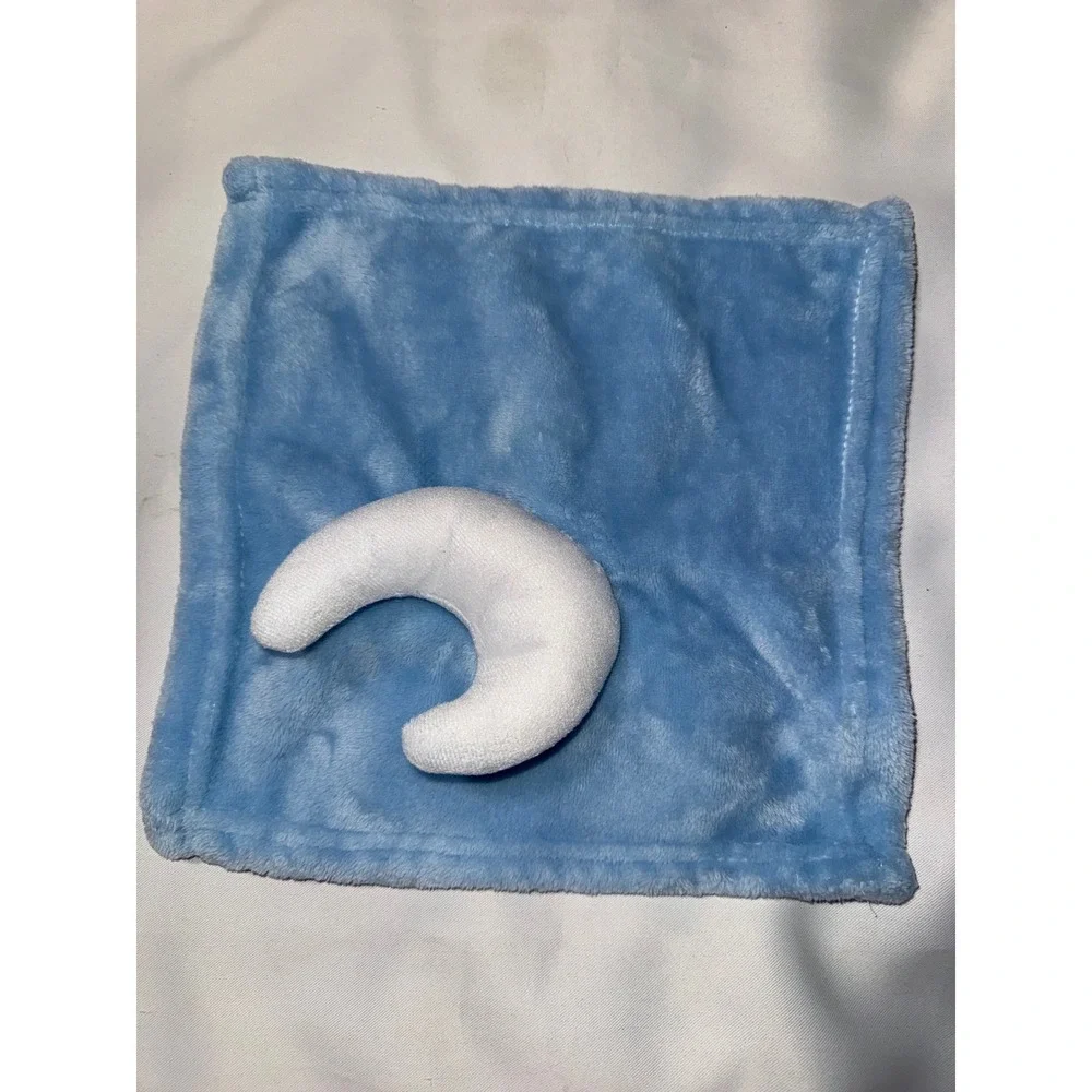 Le Bebe Favorite Blue Moon Baby‎ Security Blanket Plush Lovey Soother 11x11